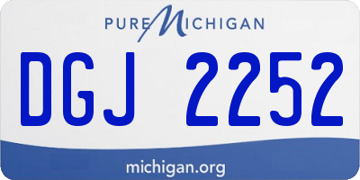 MI license plate DGJ2252