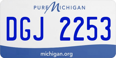 MI license plate DGJ2253