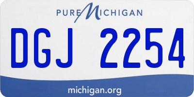 MI license plate DGJ2254