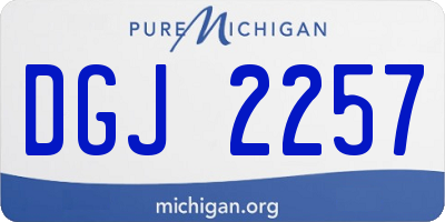 MI license plate DGJ2257