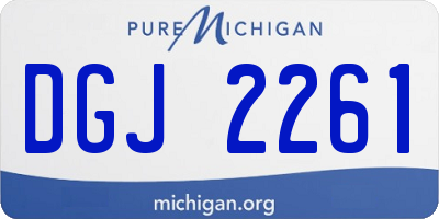 MI license plate DGJ2261