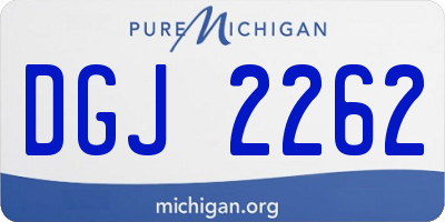 MI license plate DGJ2262