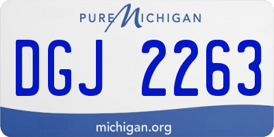 MI license plate DGJ2263