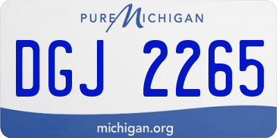 MI license plate DGJ2265