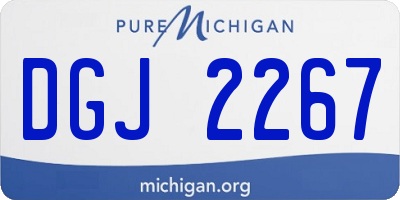 MI license plate DGJ2267