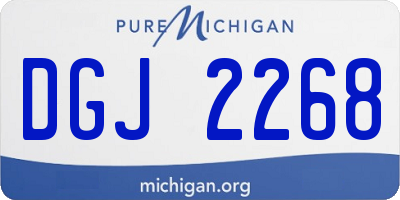MI license plate DGJ2268