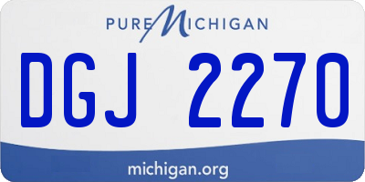 MI license plate DGJ2270