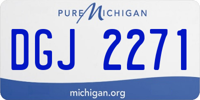 MI license plate DGJ2271