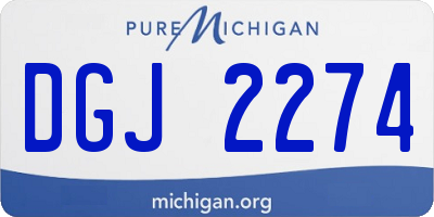 MI license plate DGJ2274