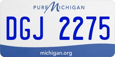 MI license plate DGJ2275