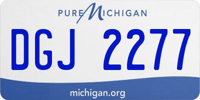 MI license plate DGJ2277