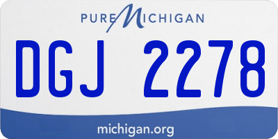 MI license plate DGJ2278