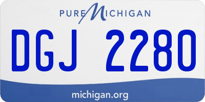 MI license plate DGJ2280