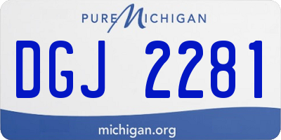 MI license plate DGJ2281