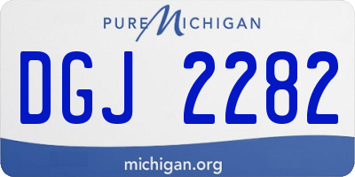 MI license plate DGJ2282