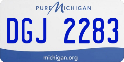 MI license plate DGJ2283