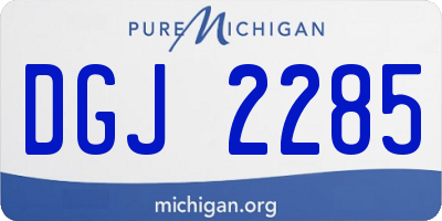MI license plate DGJ2285