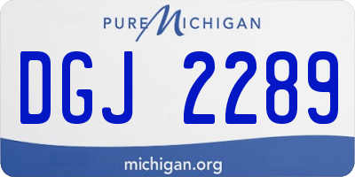 MI license plate DGJ2289