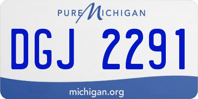 MI license plate DGJ2291