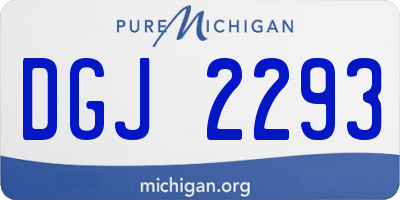 MI license plate DGJ2293