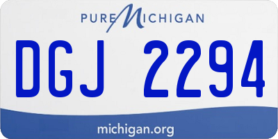 MI license plate DGJ2294