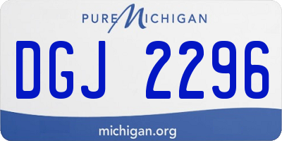 MI license plate DGJ2296