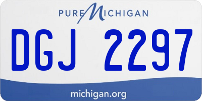MI license plate DGJ2297