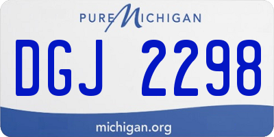 MI license plate DGJ2298