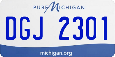 MI license plate DGJ2301