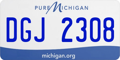 MI license plate DGJ2308