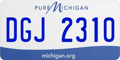 MI license plate DGJ2310