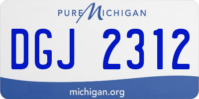 MI license plate DGJ2312