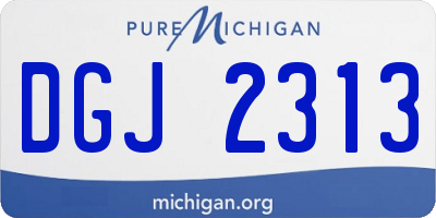 MI license plate DGJ2313