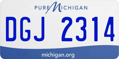 MI license plate DGJ2314