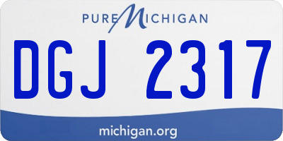 MI license plate DGJ2317