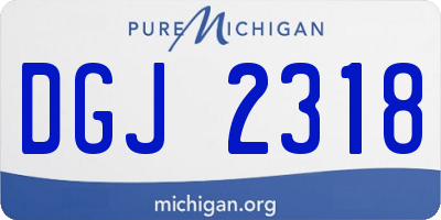 MI license plate DGJ2318