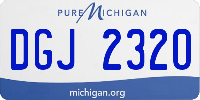 MI license plate DGJ2320