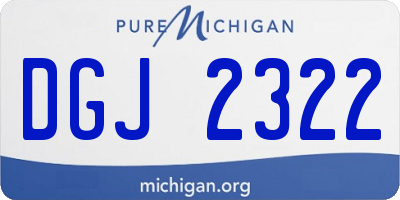 MI license plate DGJ2322