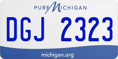 MI license plate DGJ2323