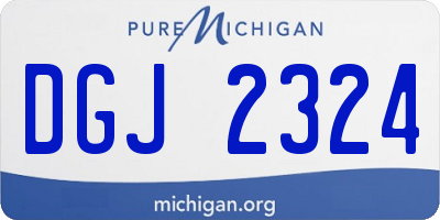 MI license plate DGJ2324