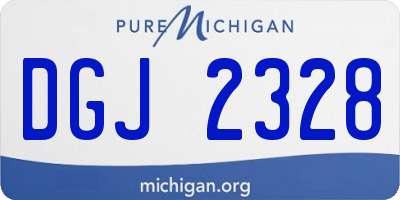 MI license plate DGJ2328