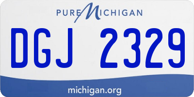 MI license plate DGJ2329