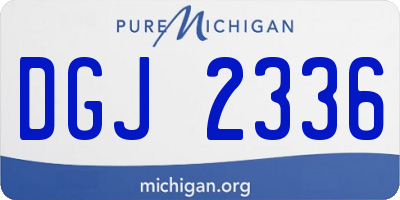 MI license plate DGJ2336