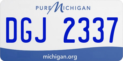 MI license plate DGJ2337