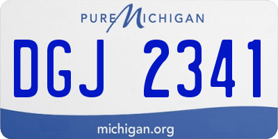 MI license plate DGJ2341