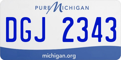 MI license plate DGJ2343