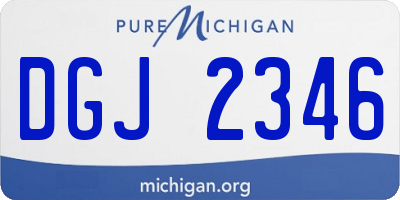 MI license plate DGJ2346