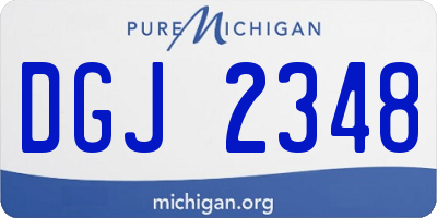 MI license plate DGJ2348