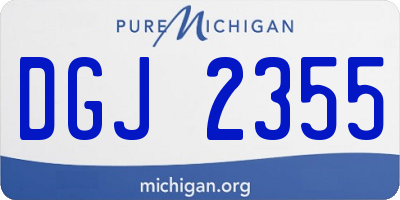 MI license plate DGJ2355