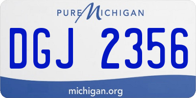 MI license plate DGJ2356